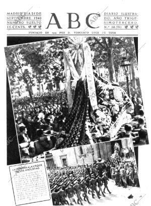 ABC MADRID 25-09-1940 página 1