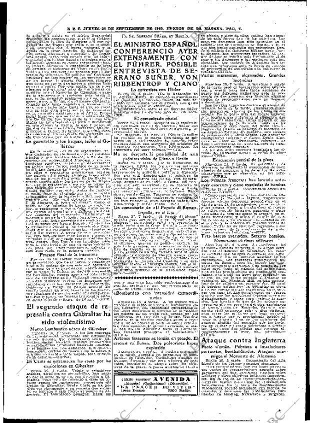 ABC MADRID 26-09-1940 página 7