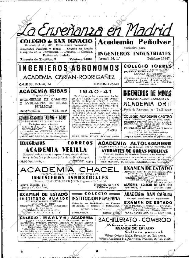 ABC MADRID 28-09-1940 página 8