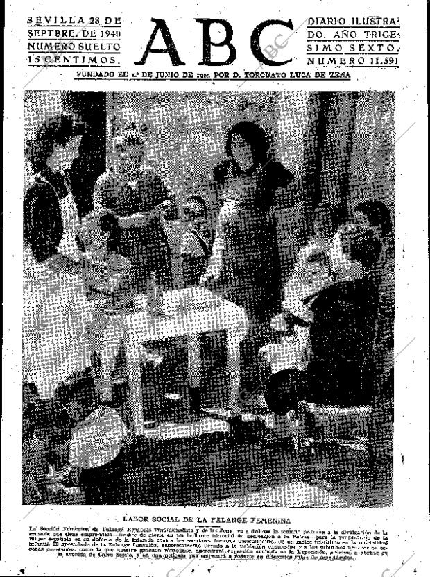 ABC SEVILLA 28-09-1940 página 1