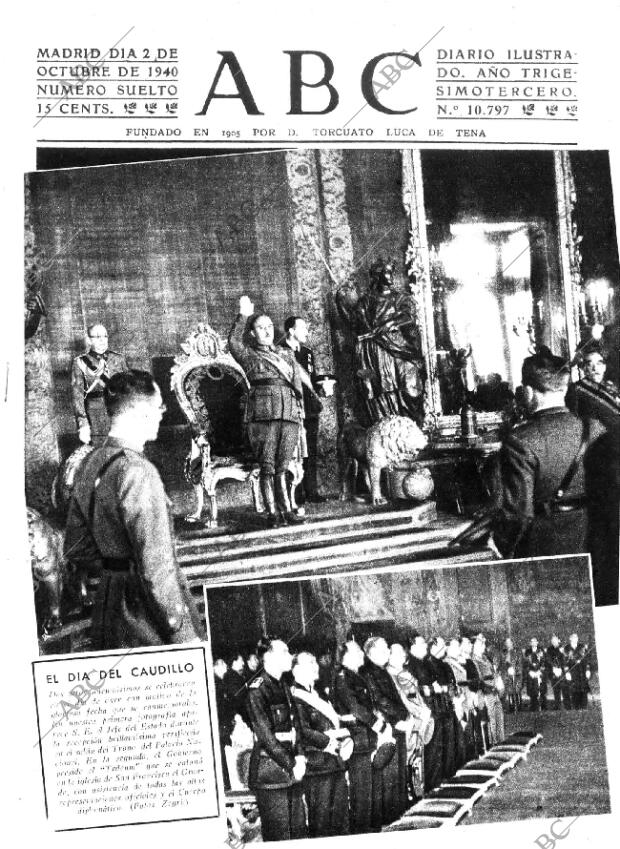 ABC MADRID 02-10-1940 página 1