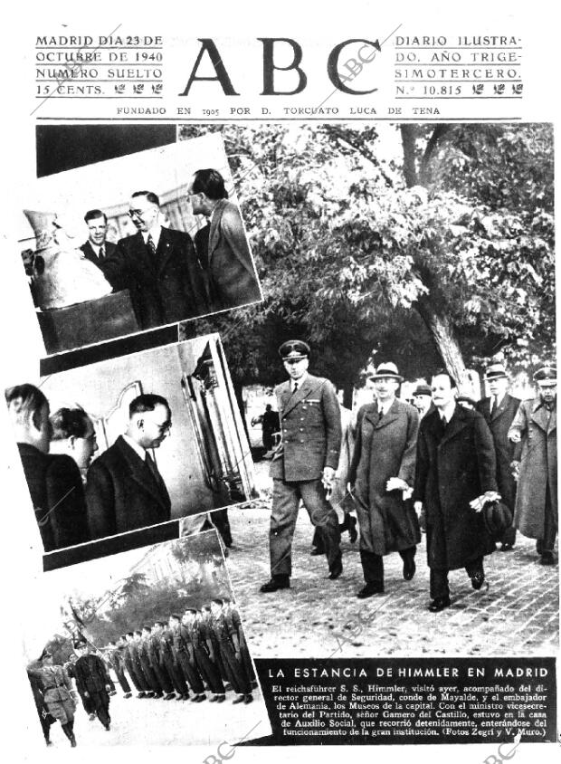 ABC MADRID 23-10-1940 página 1