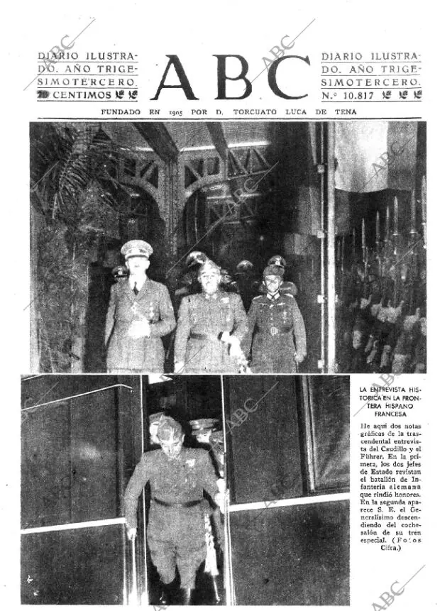 ABC MADRID 25-10-1940 página 1