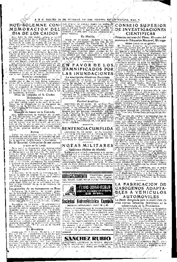 ABC MADRID 29-10-1940 página 7