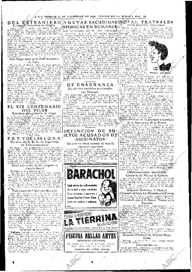 ABC MADRID 15-11-1940 página 10