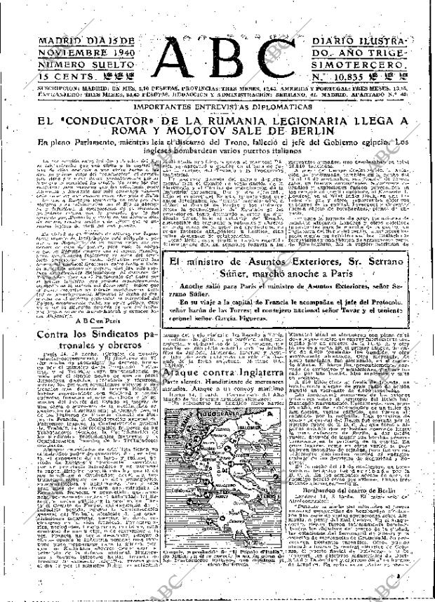 ABC MADRID 15-11-1940 página 3