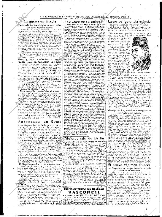 ABC MADRID 15-11-1940 página 6