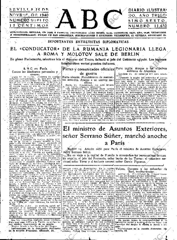 ABC SEVILLA 15-11-1940 página 3