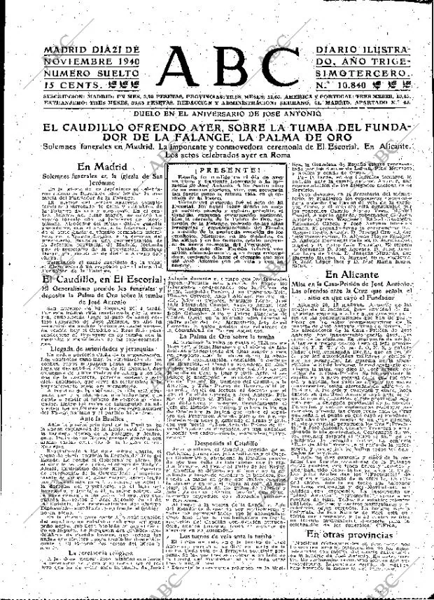 ABC MADRID 21-11-1940 página 3