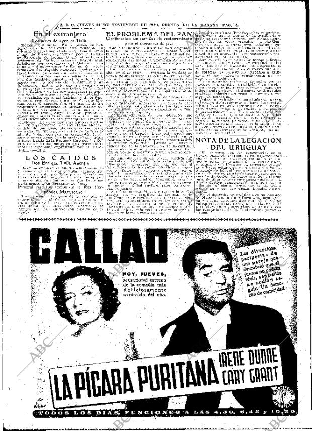 ABC MADRID 21-11-1940 página 4