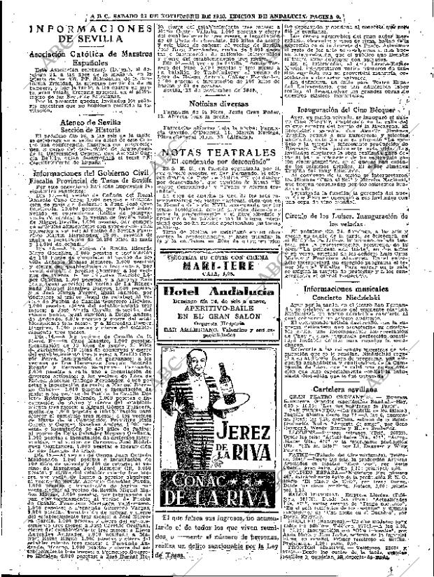 ABC SEVILLA 23-11-1940 página 9