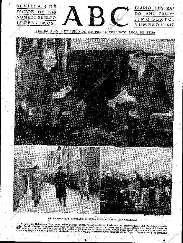 ABC SEVILLA 04-12-1940 página 1
