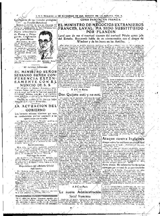 ABC MADRID 15-12-1940 página 9