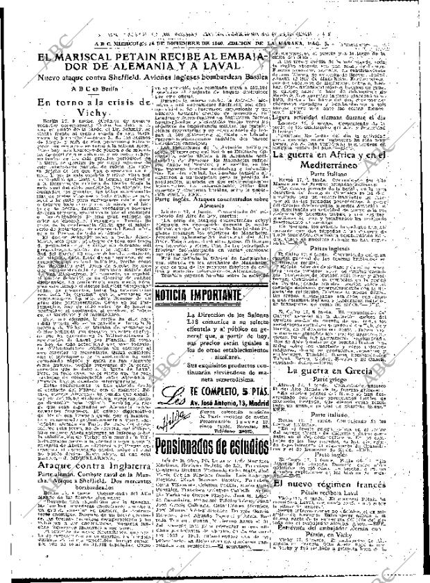 ABC MADRID 18-12-1940 página 5