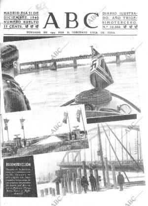 ABC MADRID 21-12-1940 página 1