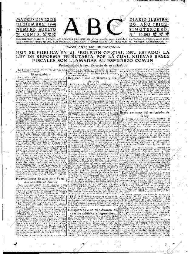 ABC MADRID 22-12-1940 página 7