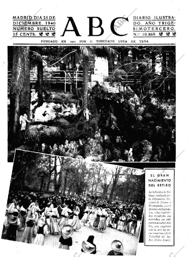 ABC MADRID 25-12-1940 página 1