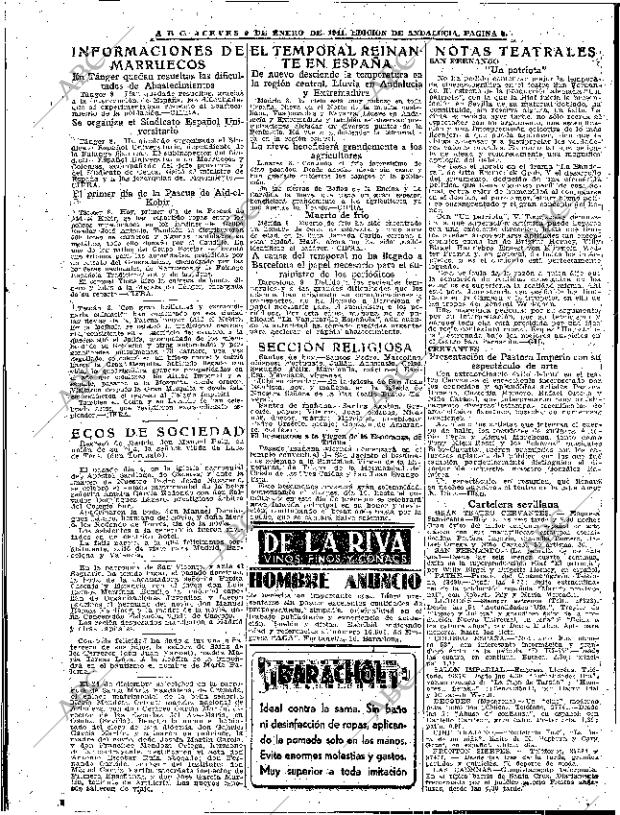 ABC SEVILLA 09-01-1941 página 6