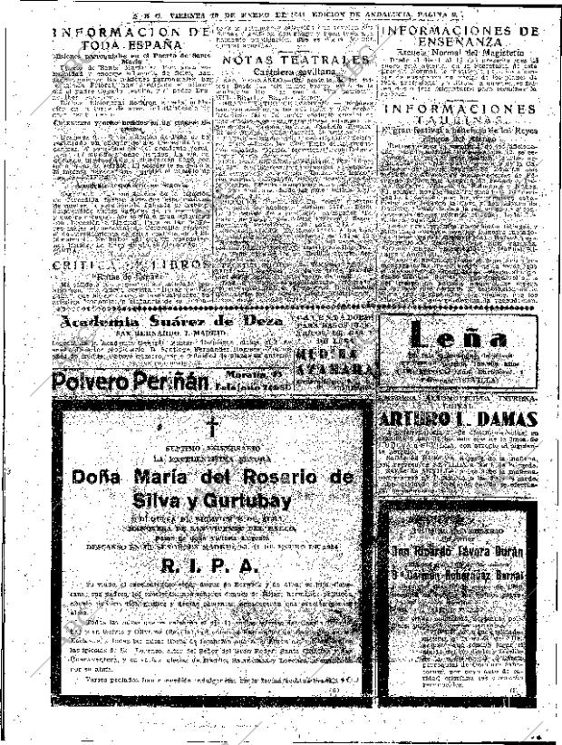 ABC SEVILLA 10-01-1941 página 2
