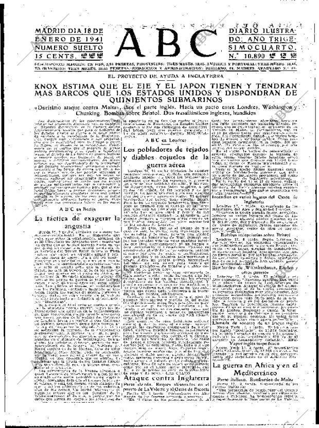 ABC MADRID 18-01-1941 página 3