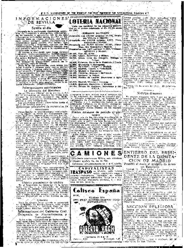 ABC SEVILLA 22-01-1941 página 6