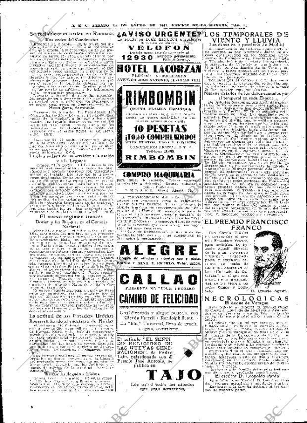 ABC MADRID 25-01-1941 página 6