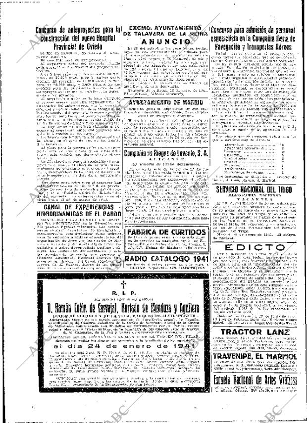 ABC MADRID 25-01-1941 página 8