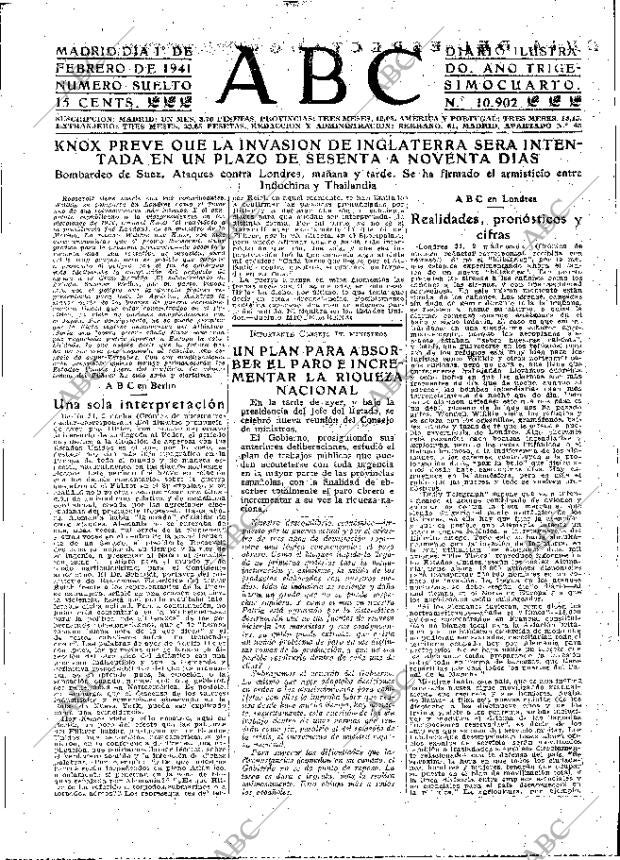 ABC MADRID 01-02-1941 página 3