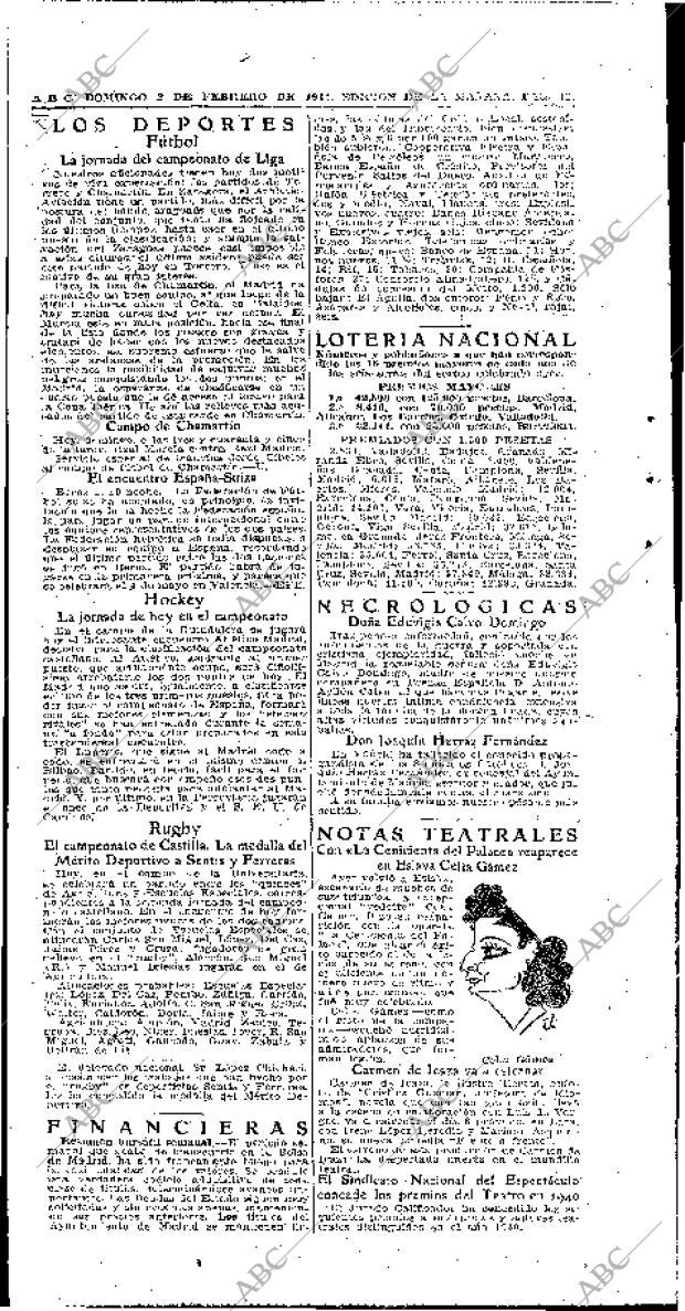 ABC MADRID 02-02-1941 página 12