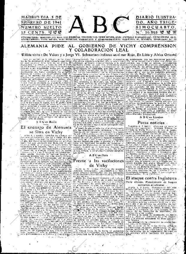 ABC MADRID 05-02-1941 página 3