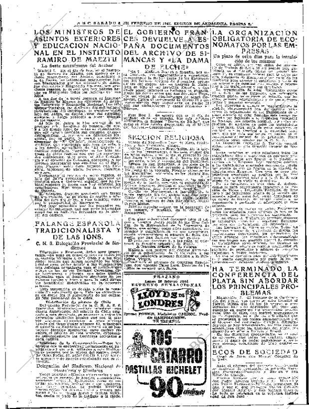 ABC SEVILLA 08-02-1941 página 6