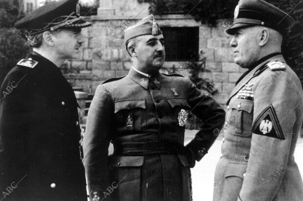 Franco, Mussolini y Serrano Suñer