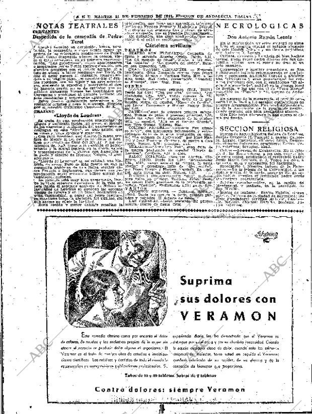 ABC SEVILLA 11-02-1941 página 6