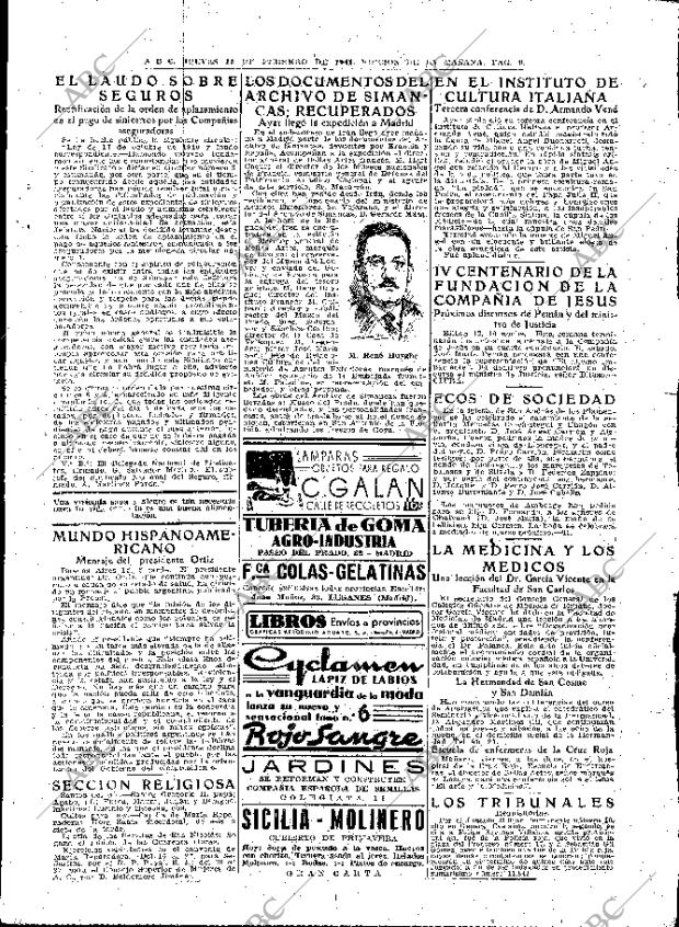 ABC MADRID 13-02-1941 página 9