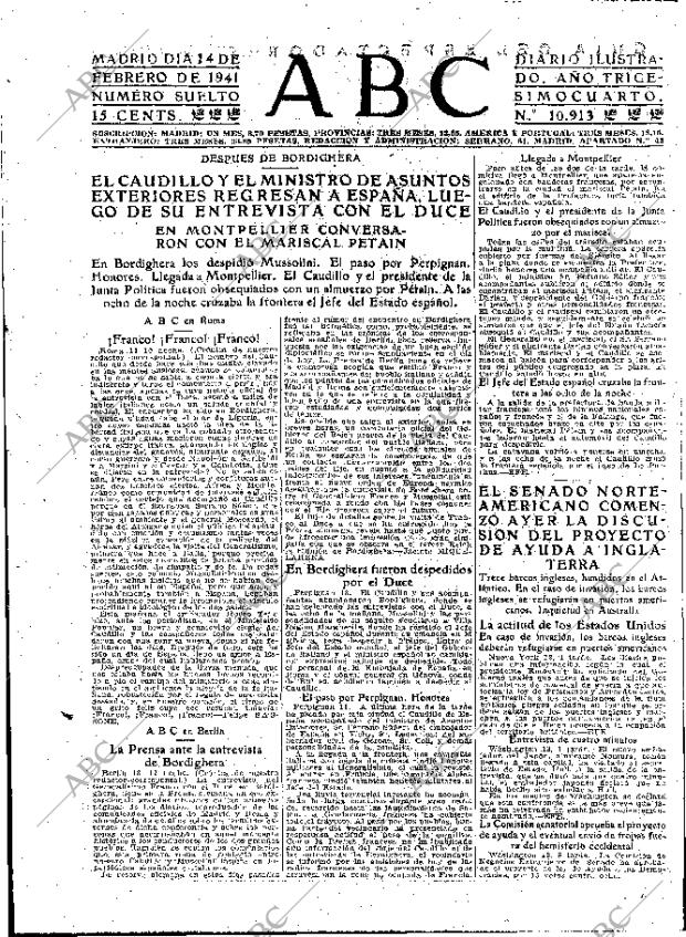 ABC MADRID 14-02-1941 página 3