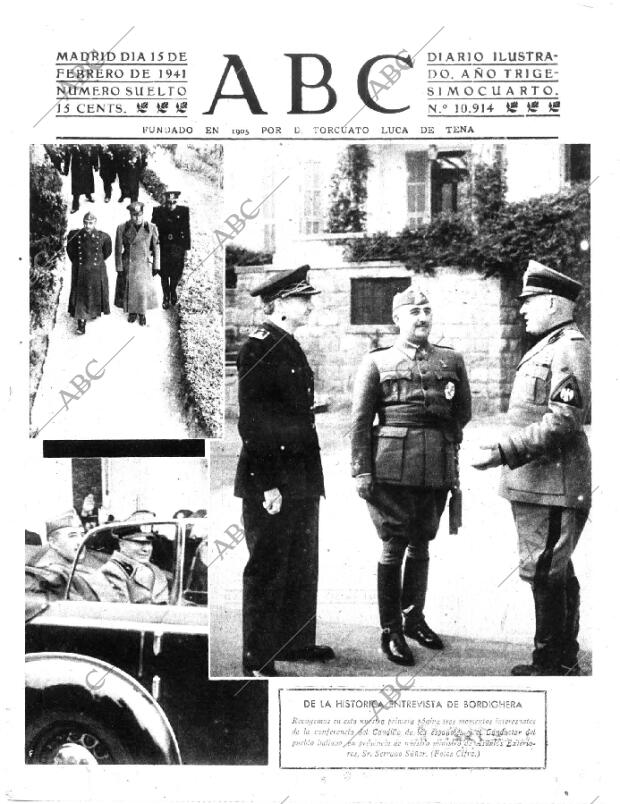 ABC MADRID 15-02-1941 página 1