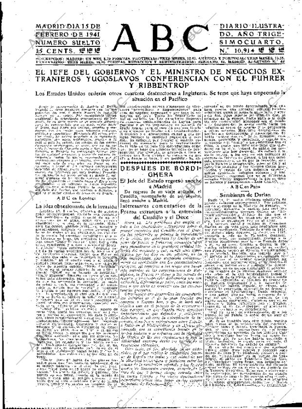 ABC MADRID 15-02-1941 página 3