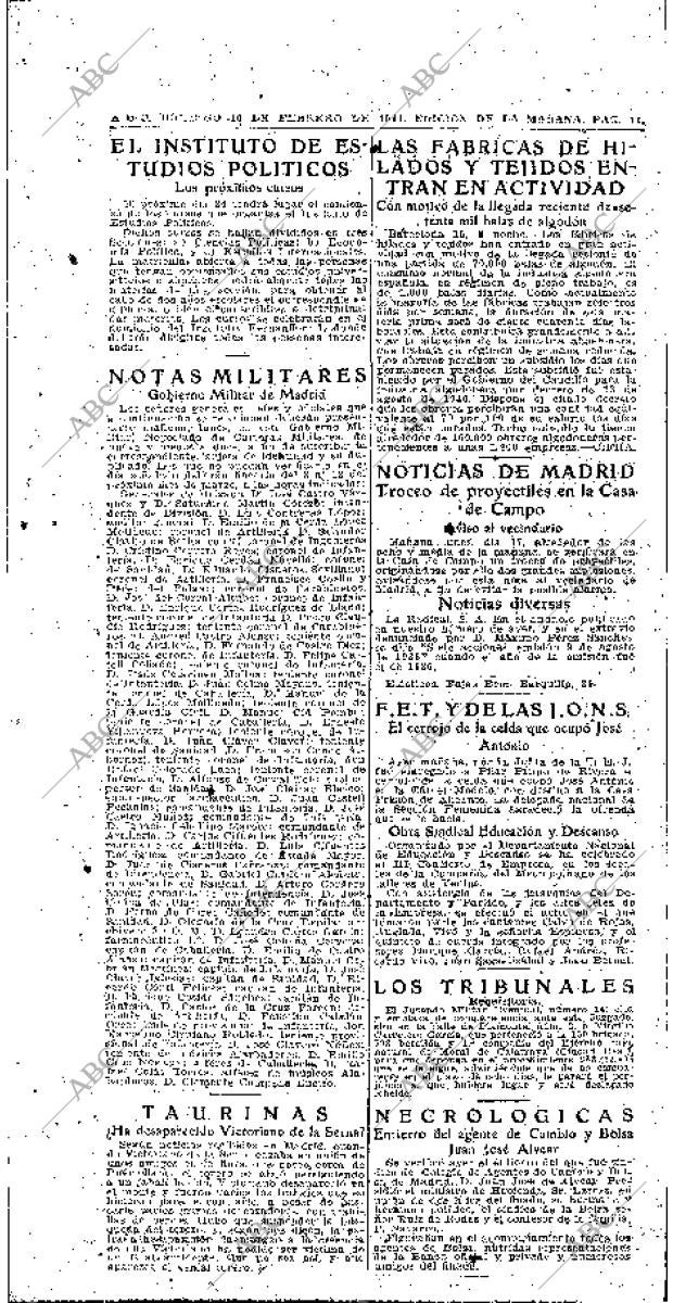 ABC MADRID 16-02-1941 página 11
