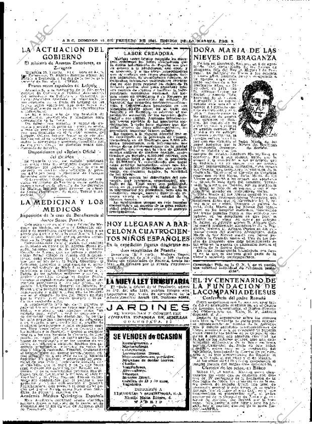 ABC MADRID 16-02-1941 página 9