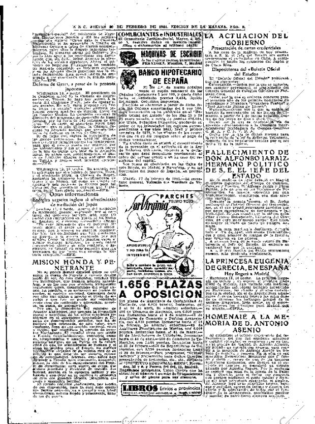 ABC MADRID 20-02-1941 página 9