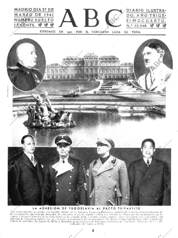 ABC MADRID 27-03-1941 página 1