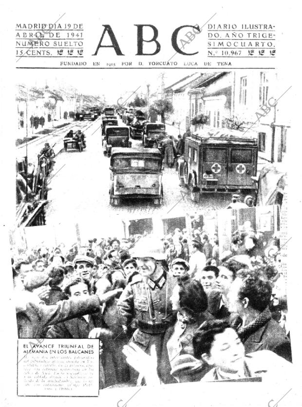 ABC MADRID 19-04-1941 página 1