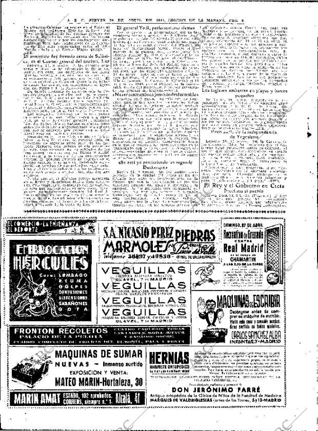 ABC MADRID 24-04-1941 página 4