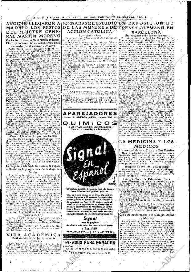 ABC MADRID 25-04-1941 página 8