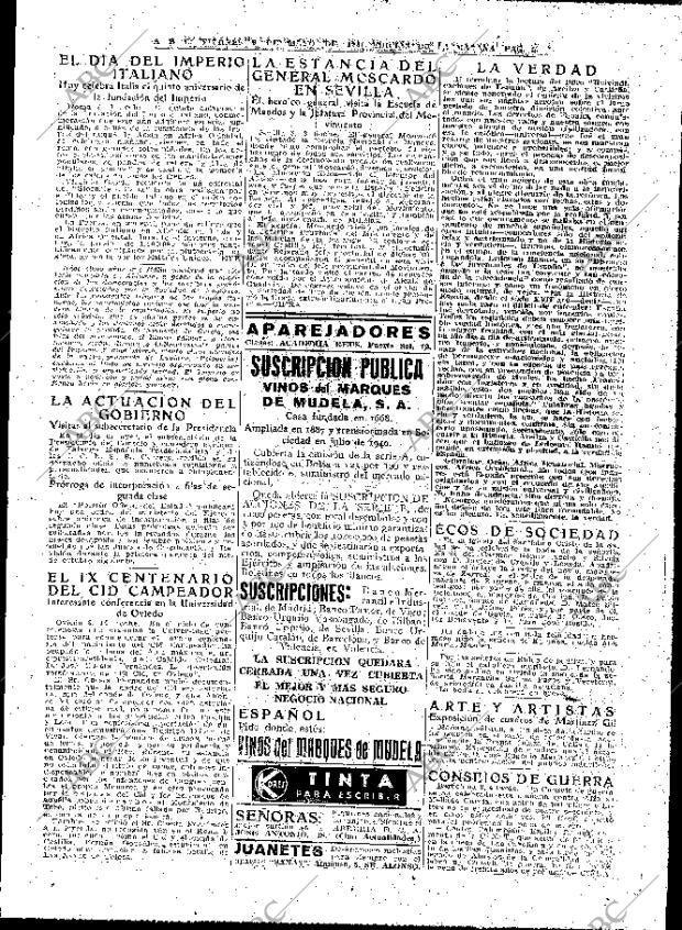 ABC MADRID 09-05-1941 página 5