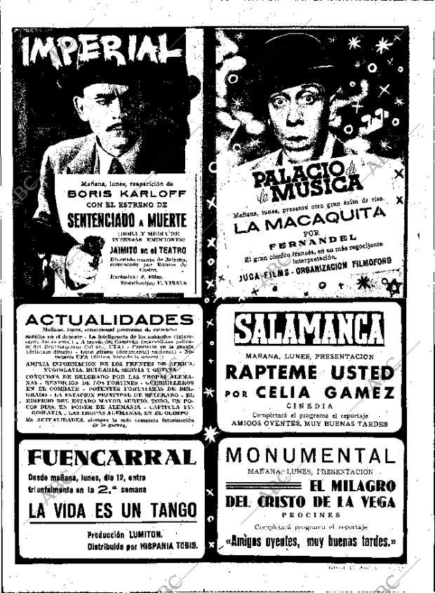 ABC MADRID 11-05-1941 página 4