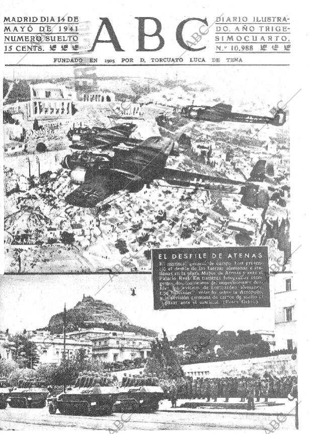 ABC MADRID 14-05-1941 página 1