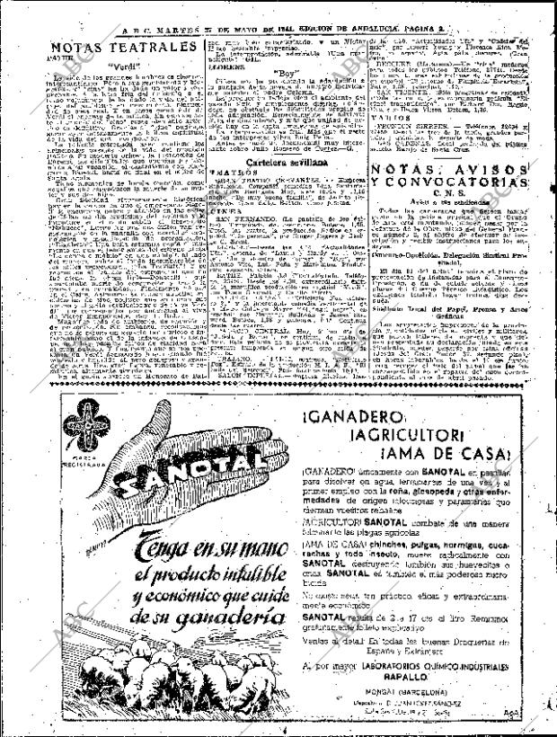 ABC SEVILLA 27-05-1941 página 2