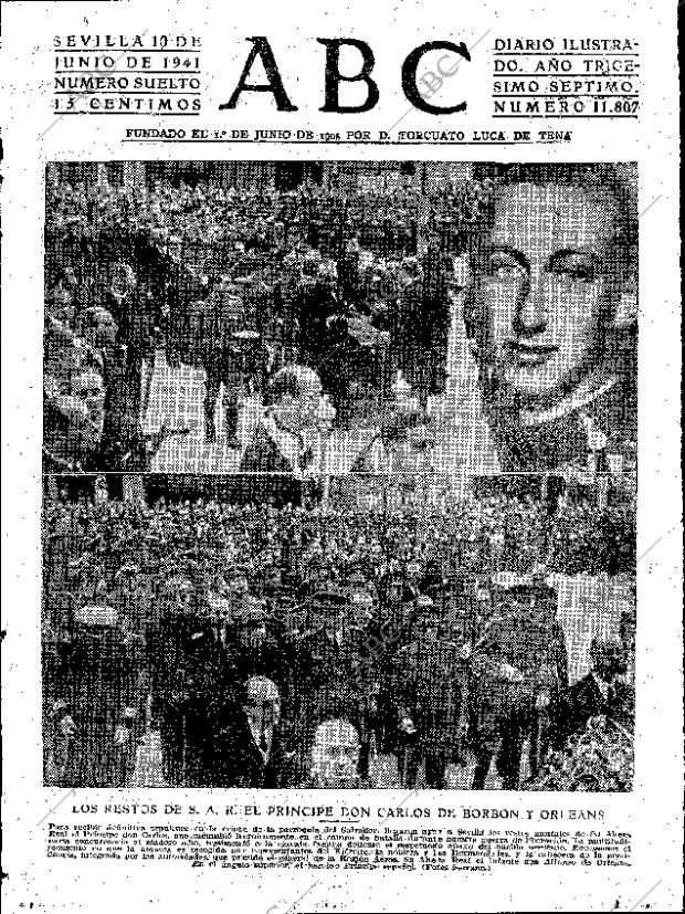 ABC SEVILLA 10-06-1941 página 1
