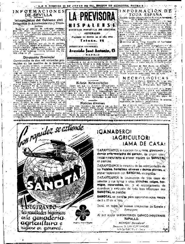 ABC SEVILLA 22-06-1941 página 2